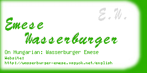emese wasserburger business card